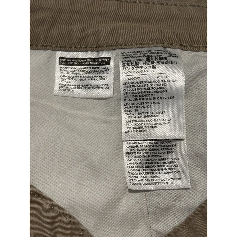 Levis Strauss Size 36x9 Cargo Two Horse Brand Canvas Shorts‎ Men's Brown Outdoor
